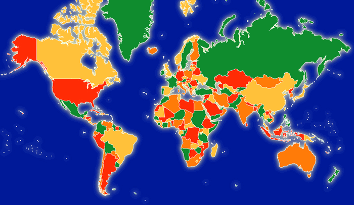 political map of the world